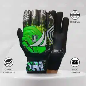 Guantes De Arquero Fubball S/Varilla - Diseño Attentive Verde Adulto