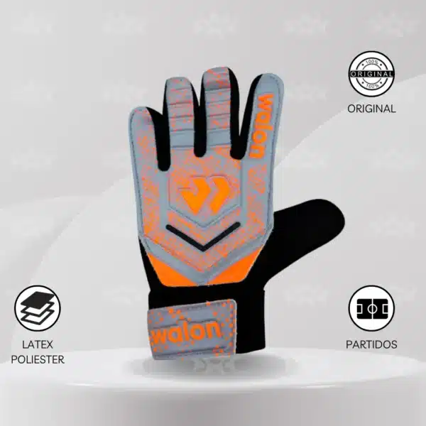 Guantes De Arquero Walon - Diseño Luka Kids Plata - Imagen 2