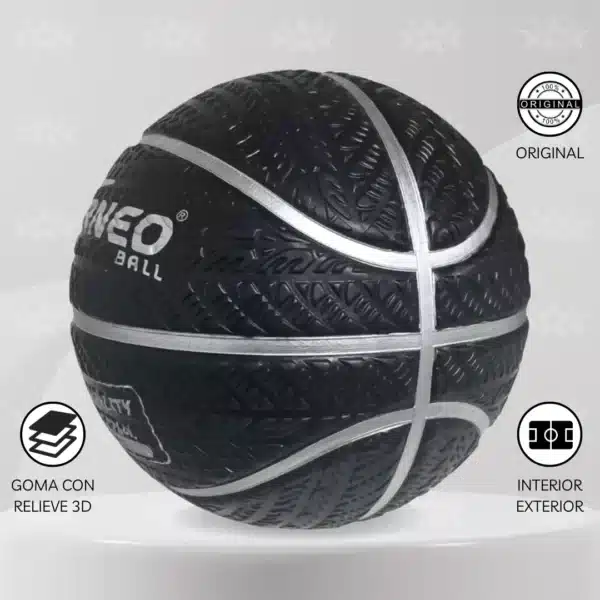 Pelota De Básquet Torneo Black 3d #7 - Imagen 2