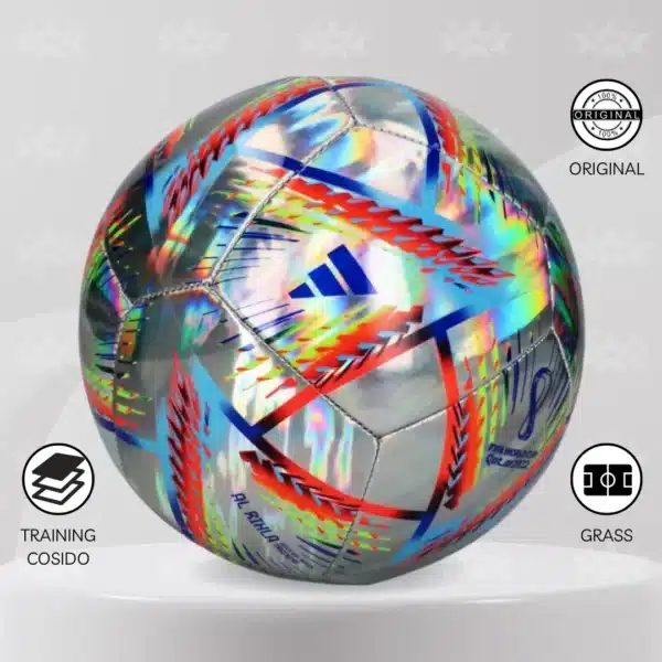 Pelota De Fútbol Adidas Al Rihla 2022 Hologram Foil #5 - Imagen 3