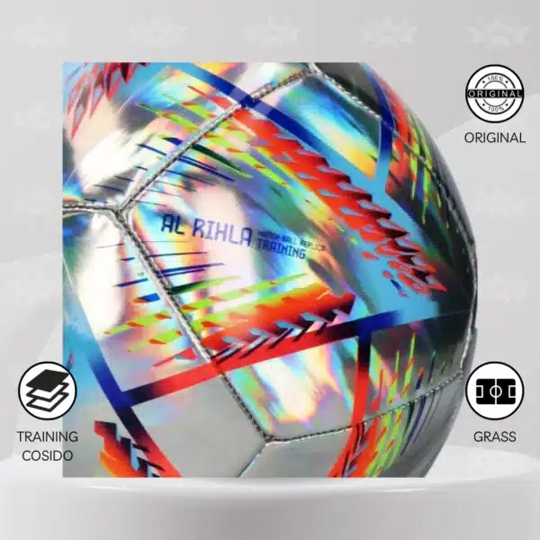 Pelota De Fútbol Adidas Al Rihla 2022 Hologram Foil #5 - Imagen 2