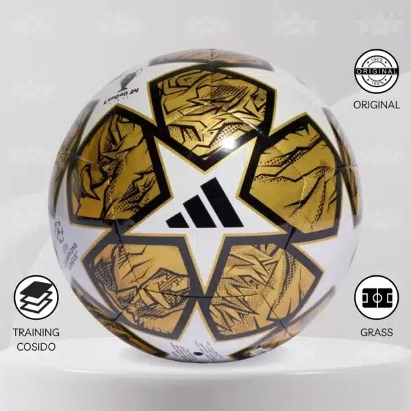 Pelota De Fútbol Adidas Ucl Club 23/24 Knockout #5 Gold - Imagen 3