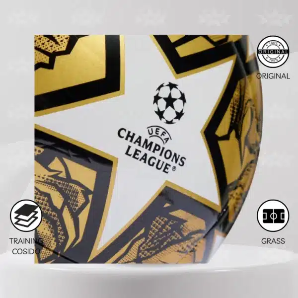 Pelota De Fútbol Adidas Ucl Club 23/24 Knockout #5 Gold - Imagen 4