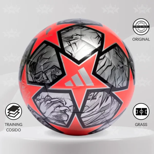 Pelota De Fútbol Adidas Ucl Club 23/24 Knockout #5 Silver - Imagen 3