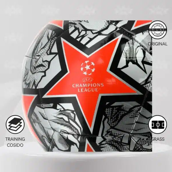 Pelota De Fútbol Adidas Ucl Club 23/24 Knockout #5 Silver - Imagen 2