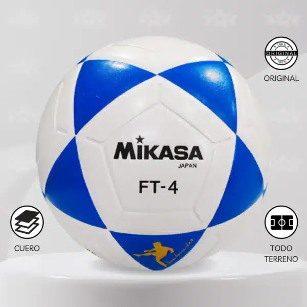Pelota De Fútbol Mikasa FT-4 Cuero #4 - Imagen 5