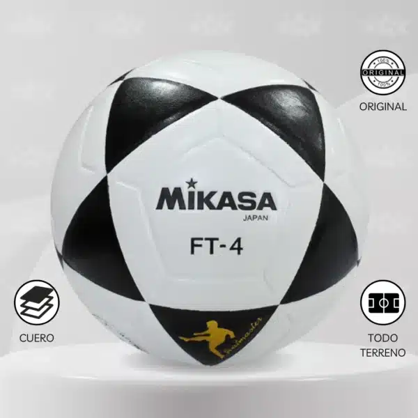 Pelota De Fútbol Mikasa FT-4 Cuero #4 - Imagen 4