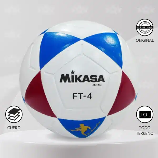 Pelota De Fútbol Mikasa FT-4 Cuero #4 - Imagen 3