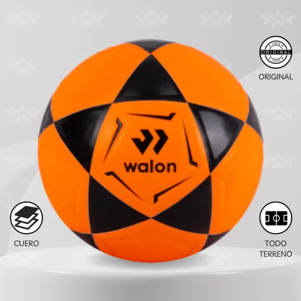 PELOTA DE FÚTBOL WALON TALLA #4 CUERO PU - Imagen 9