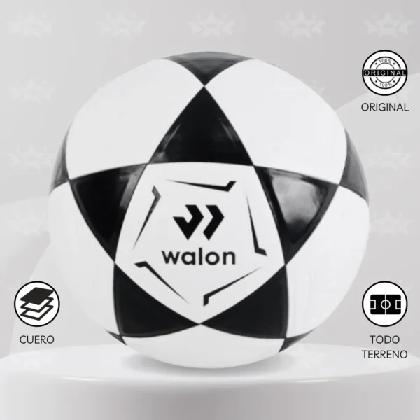 PELOTA DE FÚTBOL WALON TALLA #4 CUERO PU - Imagen 2