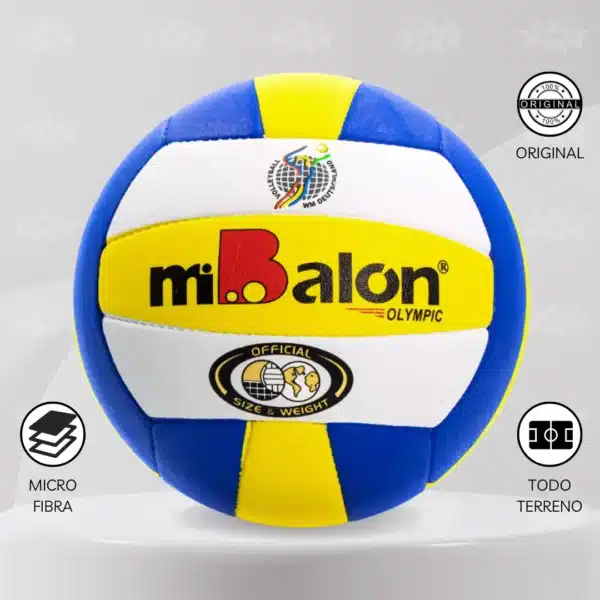 Pelota De Vóley Mi Balón Microfibra Celular - Imagen 2