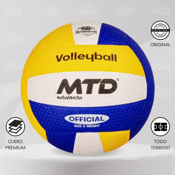 Pelota De Vóley Mtd 210 Cuero Pu Premium Pro - Imagen 3