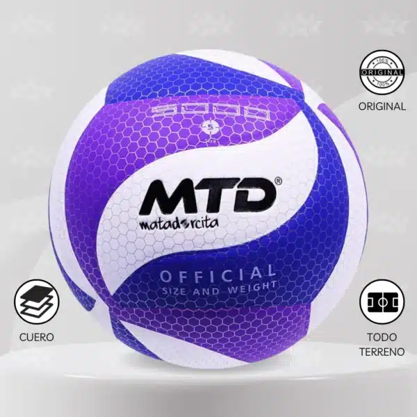 Pelota De Vóley Mtd 5000 Cuero Pu - Imagen 3