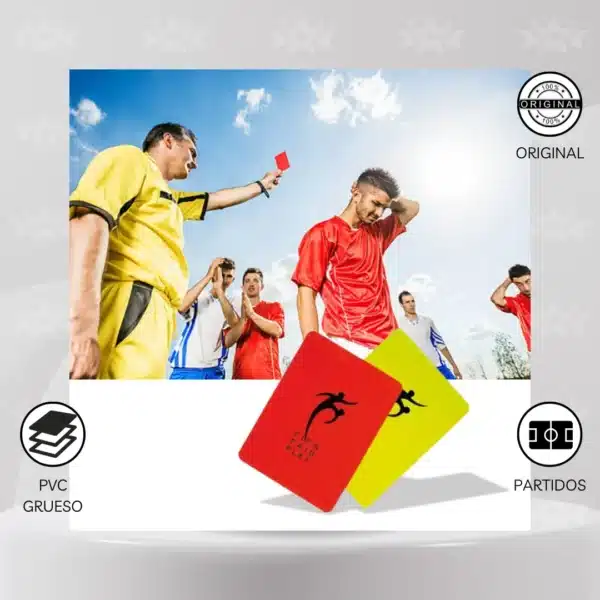 Tarjetas De Árbitro Roja Y Amarilla – Pvc Grueso - Imagen 4