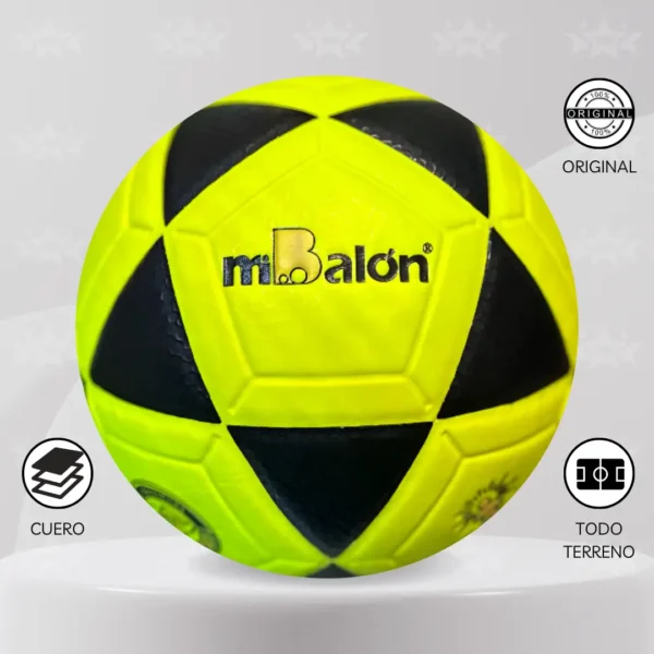 Pelota De Futbol Mi Balón Cuero Talla #5 – Diseños Neón - Imagen 4