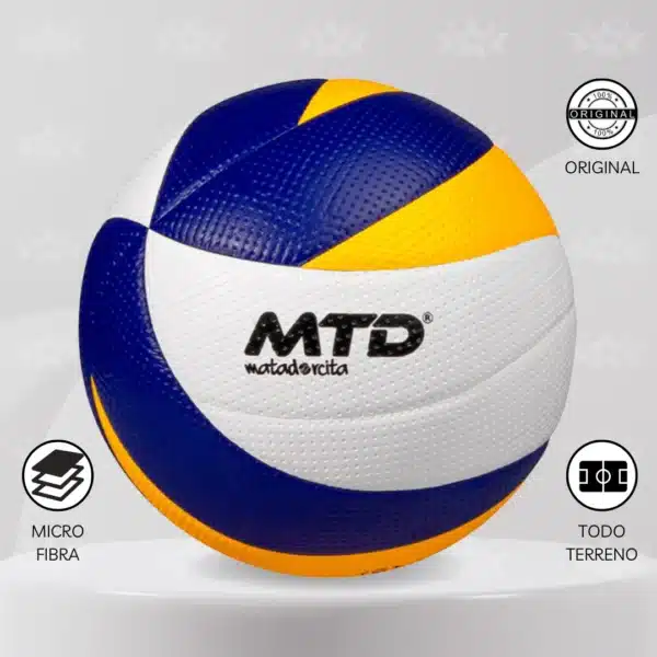 Pelota De Voley Mtd M5000-Tricolor Microfibra Japonés Pro - Imagen 5