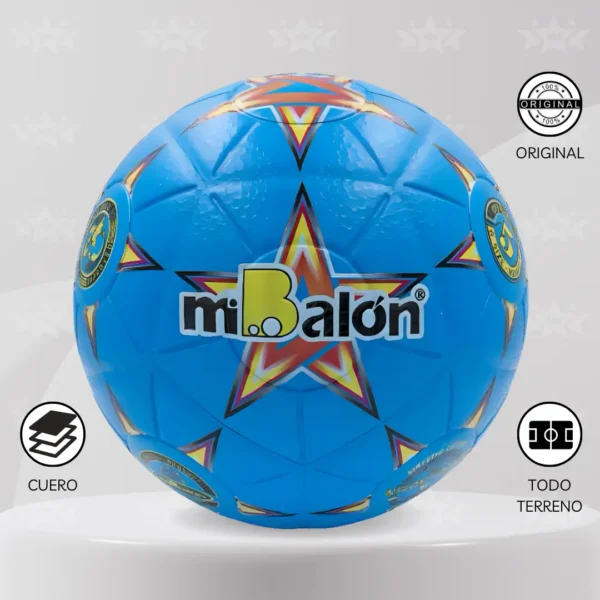 Pelota De Futbol Mi Balón Cuero Talla #5 – Diseños Neón - Imagen 3