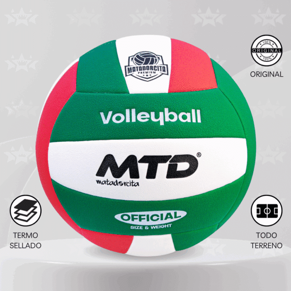 Pelota De Vóley Mtd Pu Termosellado Premium - Imagen 2