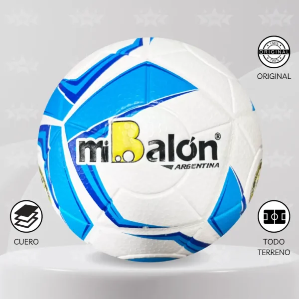 Pelota De Futbol Mi Balón Cuero Talla #4 - Diseño Paises - Imagen 2